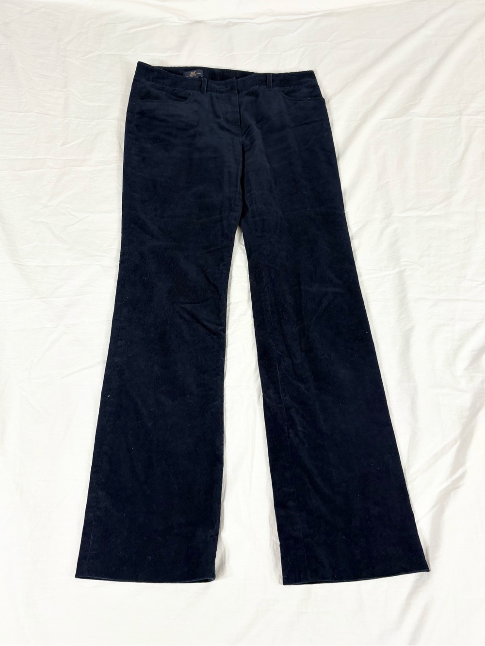 Brooks Brothers Women Blue Lucia Fit Straight Corduroy Stretch Pants 8